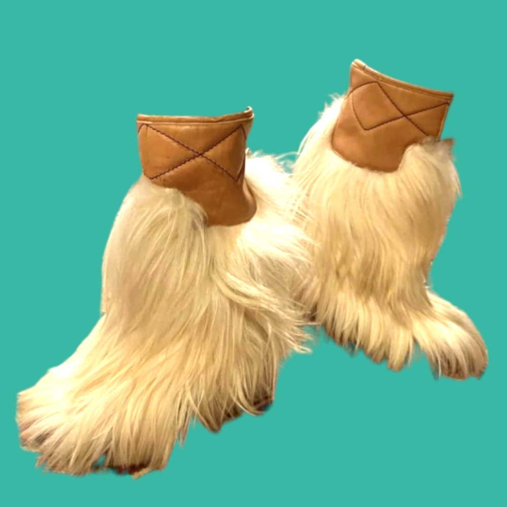 Vintage Italian Cortina Silon Furry Boots